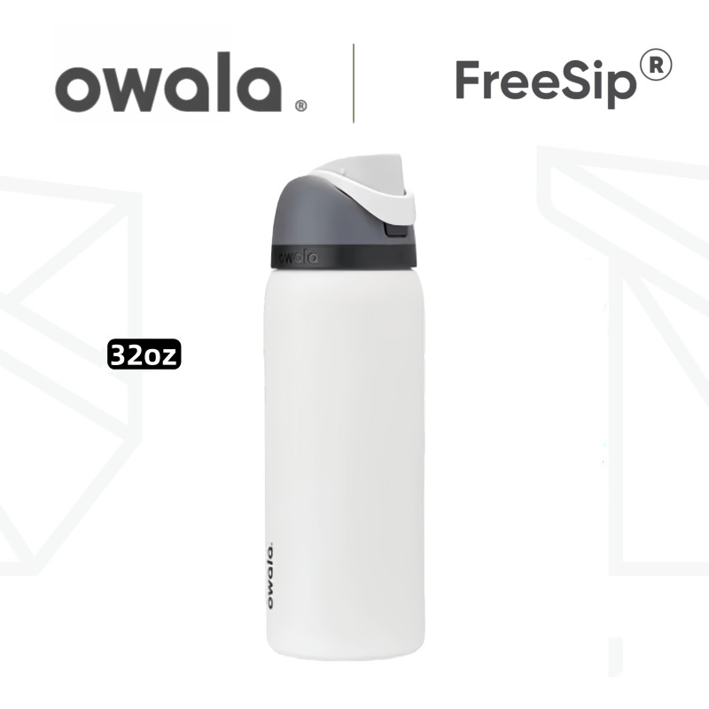 Owala FreeSip 不銹鋼水瓶 24 盎司和 32 盎司:絕緣、防漏,適用於健身房、辦公室和旅行 - 你全天補水