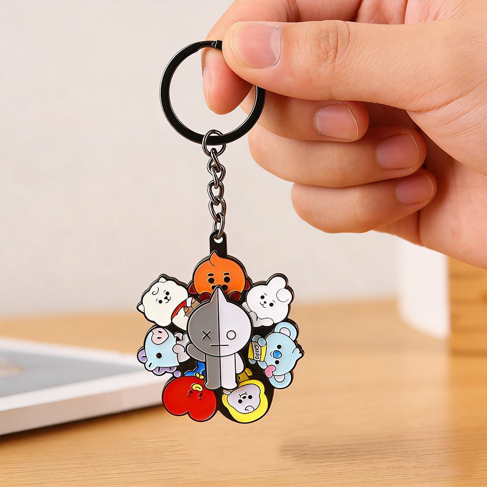 ⭐韓國代購臺灣正版⭐BT21全員集合VAN成員BTS周邊角色集合旋轉鑰匙扣粉絲禮物掛件