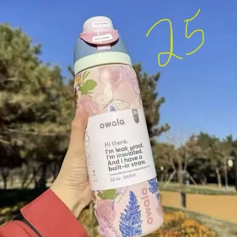 Owala同款 304不鏽鋼保溫杯 時尚創意戶外隨行水杯男女