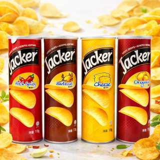 Jacker傑可洋芋片 Jacker 傑可洋芋片原味/起司味/燒烤味/ 香辣味 110g