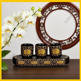 陶瓷敬茶杯 神明供水杯 佛前供杯 招財進寶 蓮花 敬神杯 佛具 財神爺 觀音 敬茶座 神桌 公媽桌 供奉 水杯 茶杯