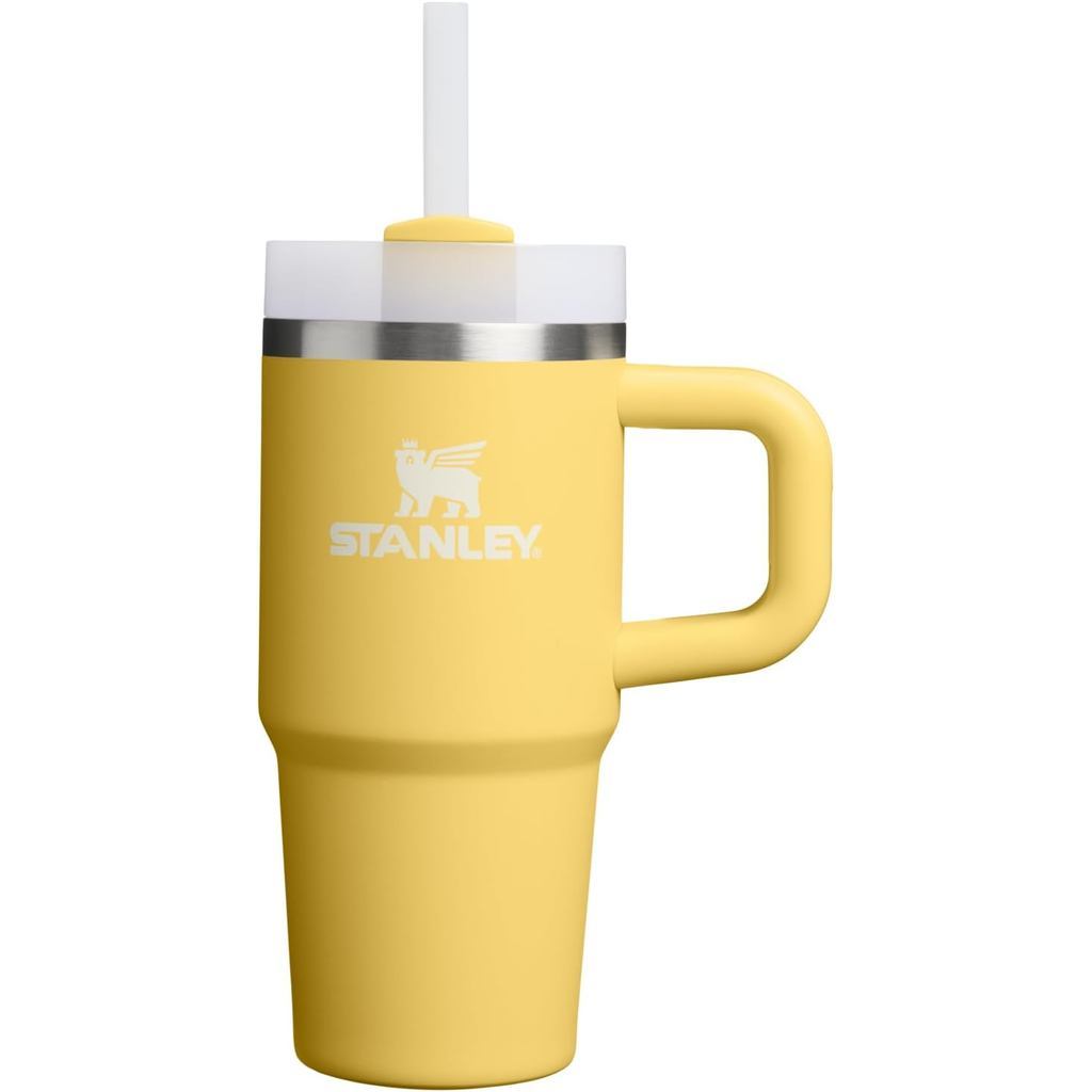 STANLEY Quencher H2.0 玻璃杯帶手柄和吸管 14 盎司 | Flowstate 3 位蓋 | 兼容旅