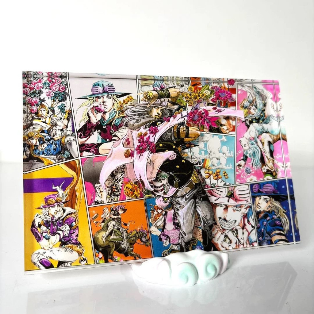 [免運]JOJO的奇妙冒險傑洛齊貝林亞克力磚飆馬野郎傑洛精美卡磚擺件 AG2P