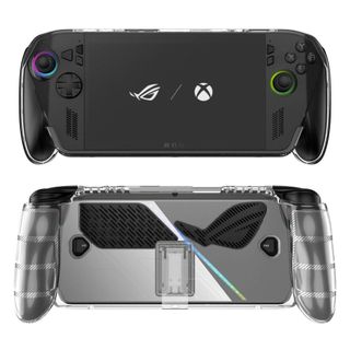 保護殼 適用於ROG Xbox ally X掌機TPU保護殼帶背部支架防滑防摔透明套 樂迪