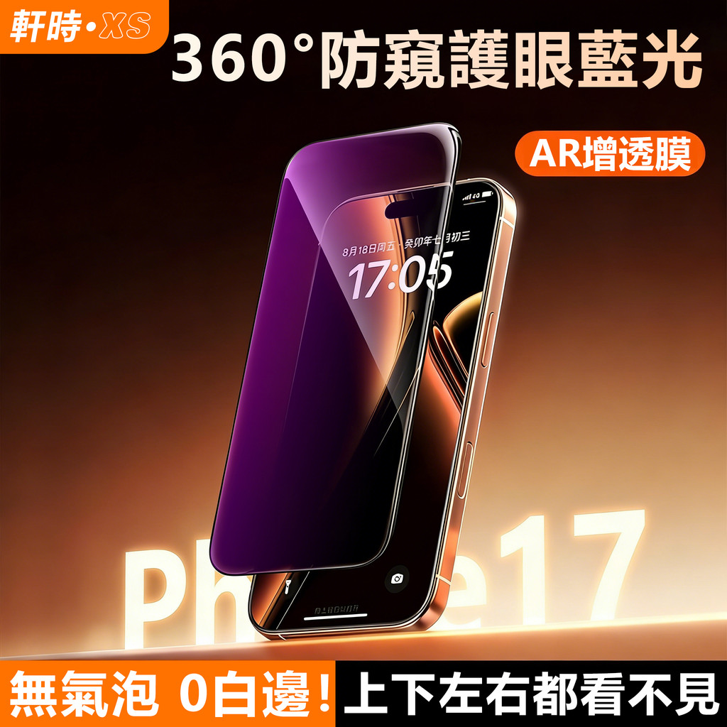 新升級 滿版康寧膜 防窺貼 保護貼 適用 蘋果 IPhone 17 16 15 14 13 12 Pro max 玻璃貼