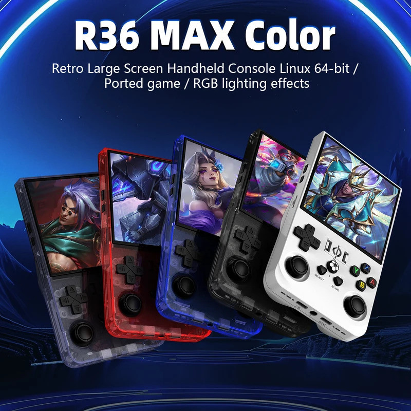 R36MAX 遊戲機,64GB/128GB,18000+遊戲,Linux 系統 4.0,4 英寸屏幕,最好的禮物,有多種