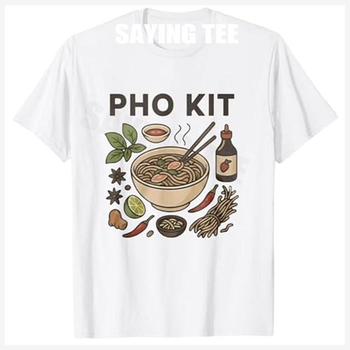 COD Pho Kit T恤 幽默 搞笑美食 千禧年圖案服裝 夏日棒球氛圍 說T恤街頭服 短袖襯衫 新奇2025