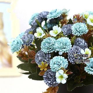 ☘花澗☘仿真花裝飾 ins風 11頭康乃馨仿真花花束丁香花婚慶佈置假花家居裝飾擺設娟花
