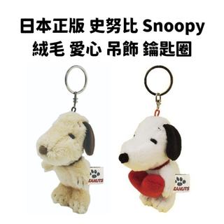 嘻嘻日貨🐾 現貨 日本限定 史努比 SNOOPY 絨毛 愛心 吊飾 鑰匙圈 禮物