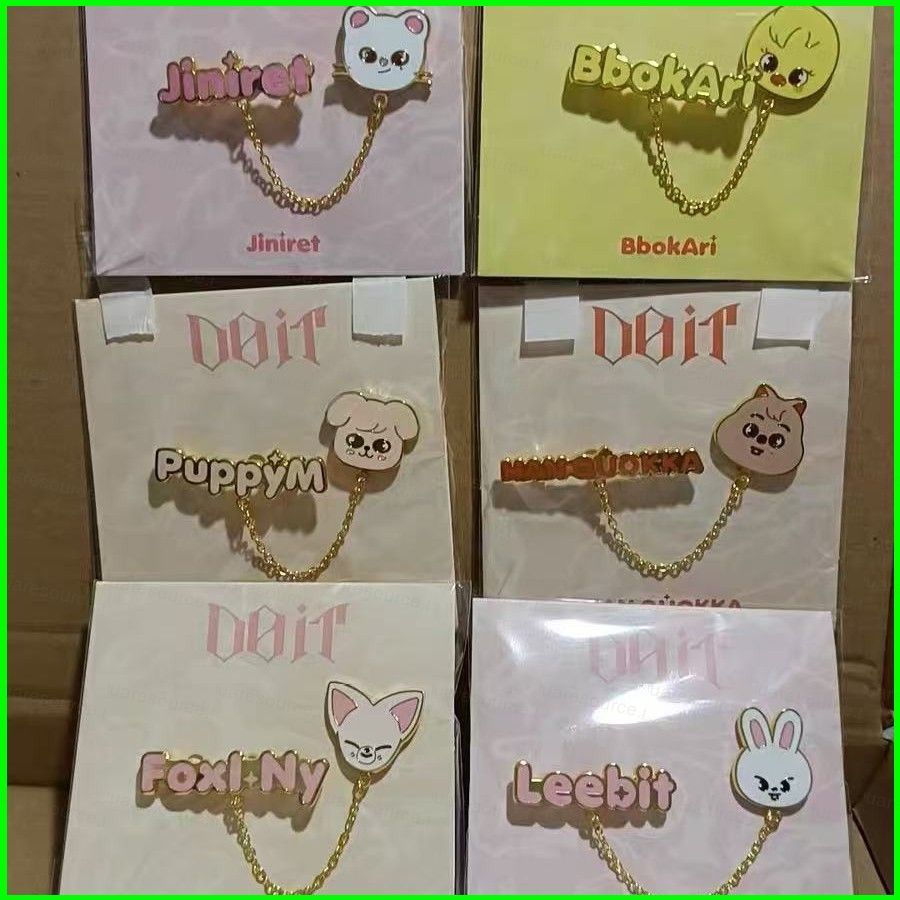 SQ1 SKZOO Stray Kids Wolf Chan 韓式 K‐pop 商品可愛甜美創意翻領別針胸針 QS1