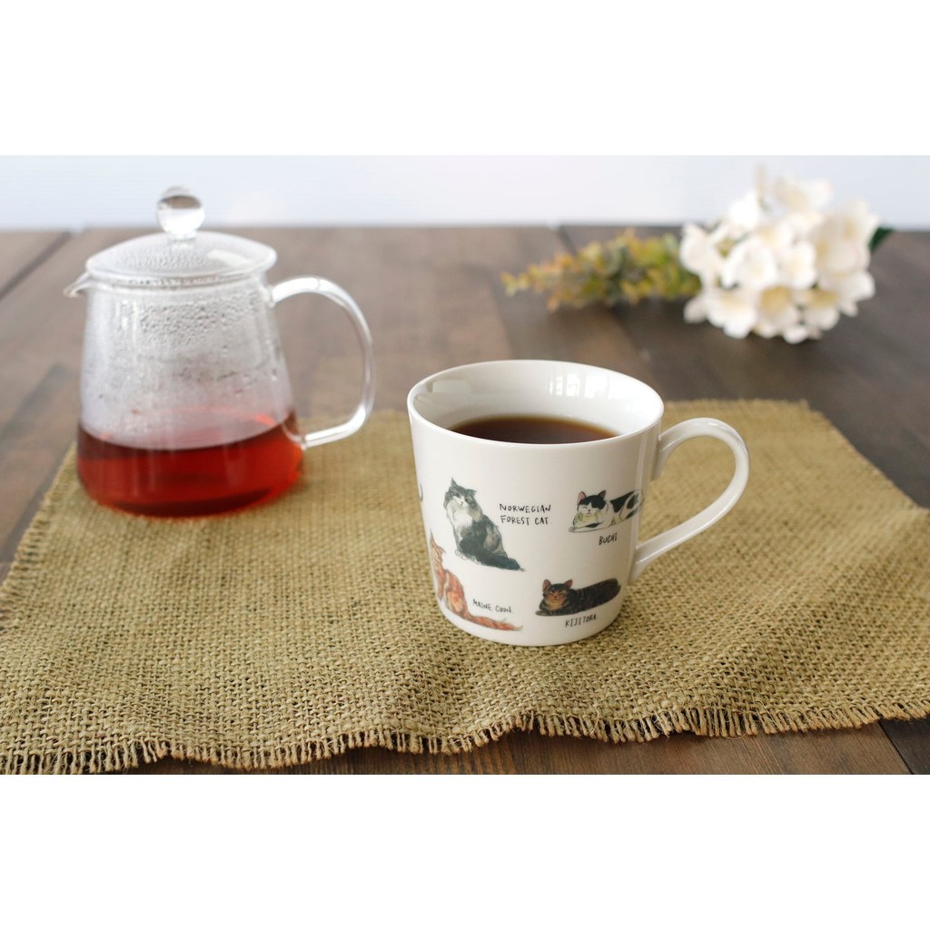 丸モ高木陶器『輕鬆貓2』『溫感馬克杯』『單品』斑貓 貓 咖啡 禮物 可愛 溫度