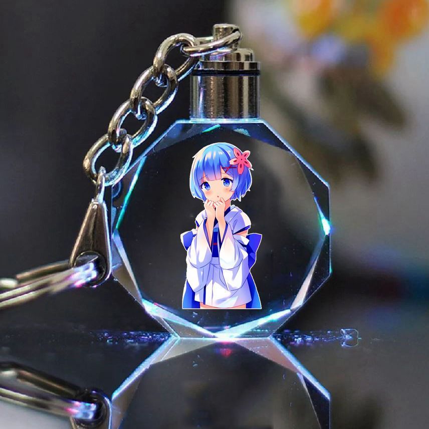 🌸從零開始的異世界生活🌸4.1~Re從零開始的異世界生活雷姆水晶鑰匙扣掛件生日禮物送女友閨蜜