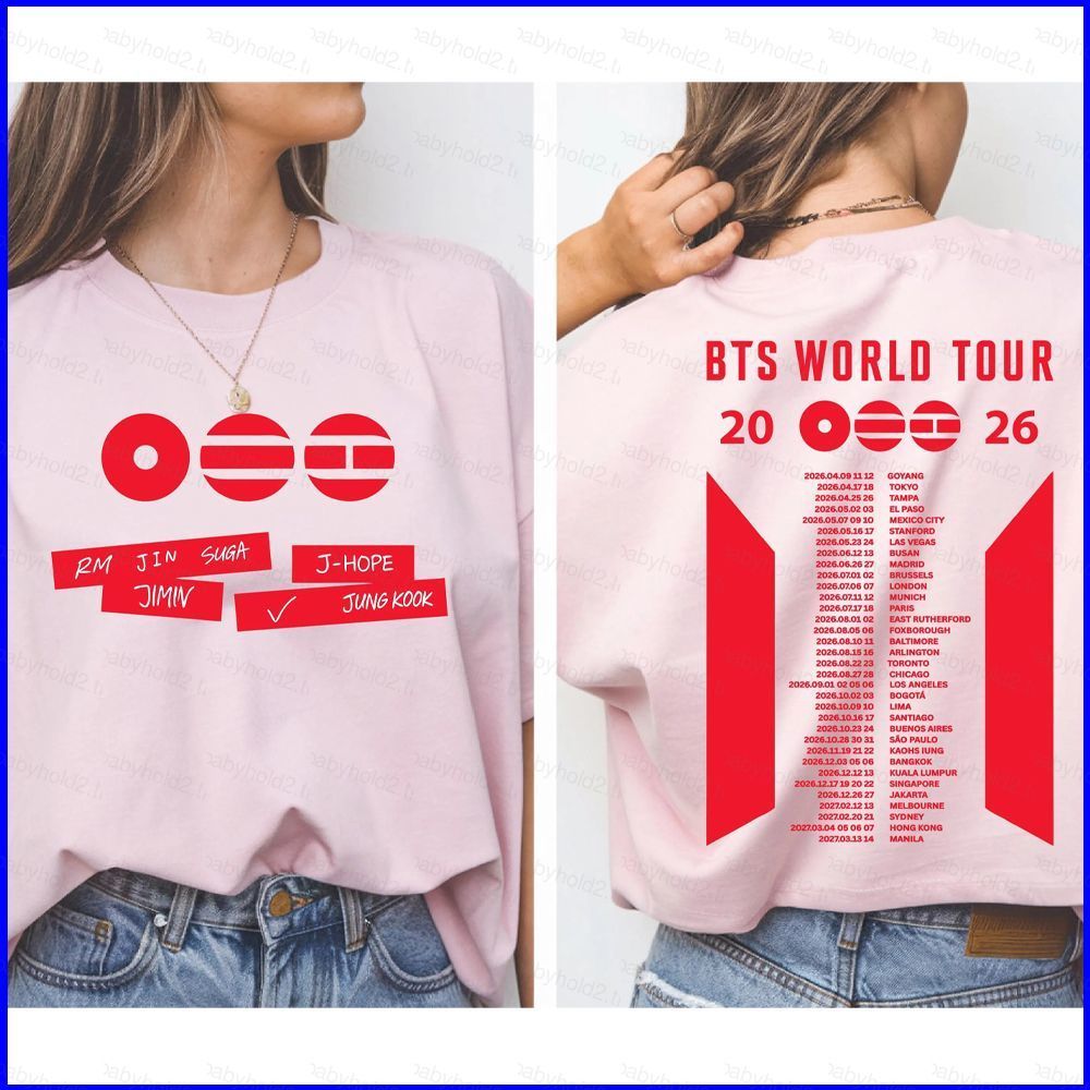 BH2 BTS J-HOPE JIN V JIMIN ARIRANG T恤2026世界巡迴演唱會短袖上衣HB2