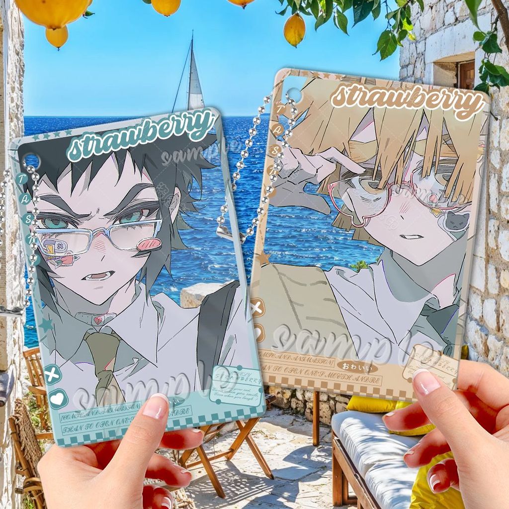 🌅鬼滅之刃我妻善逸獪嶽亞克力透卡善獪CP同人周邊無料合影卡掛件谷