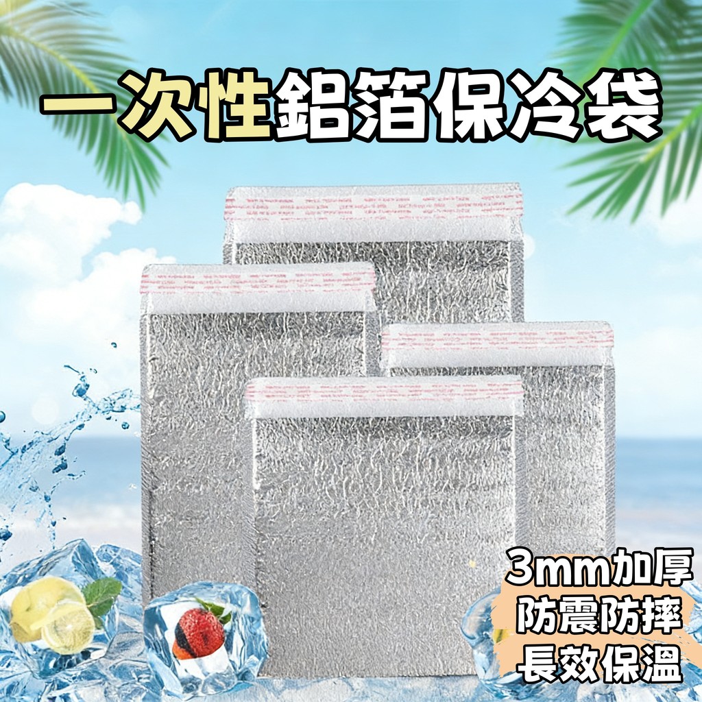 現貨🏆隔日到貨 一次性保溫袋 加厚款保溫袋 鋁箔自黏袋 一次性保溫袋 大容量保冷袋 保鮮袋 外送袋 冷藏袋 保冷袋 包材