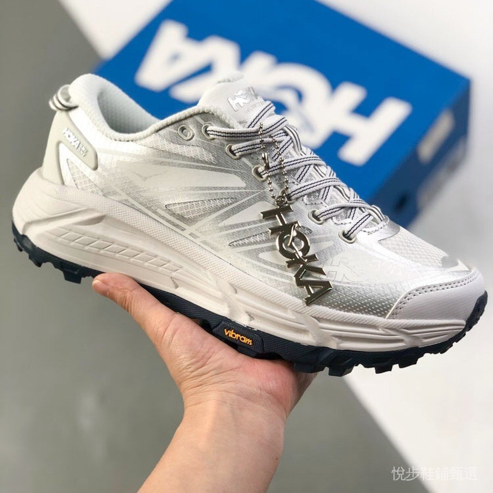 舒適透氣HOKA MAFATE SPEED 2 越野跑鞋男女通用運動鞋男女通用情侶輕便白色