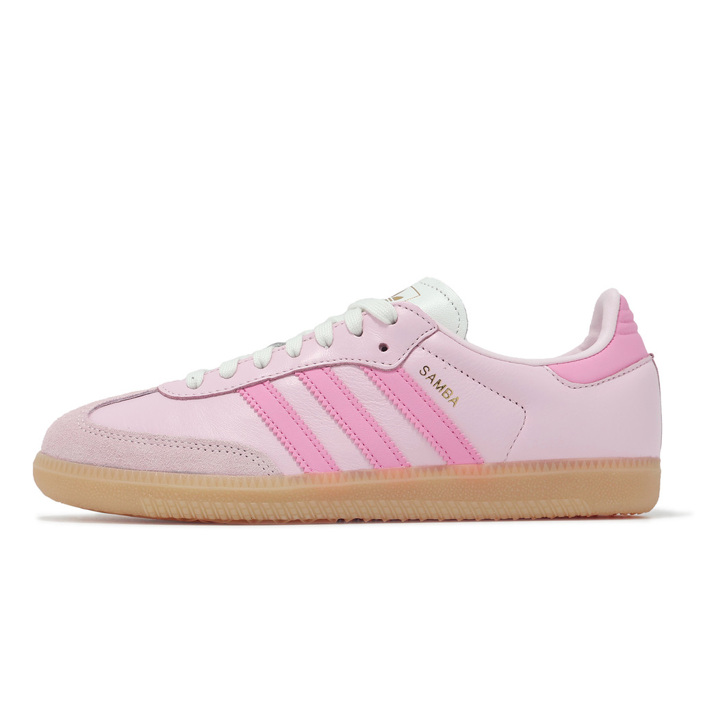 adidas 休閒鞋 Samba OG W 女鞋 芭比粉 膠底 三葉草 德訓鞋 愛迪達 [ACS] JS4091
