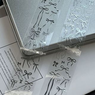 🎊特惠價☜桃園出貨🎶【免裁剪】Lifetape蝴蝶結 Silver Bowknot 模切膠帶分裝手帳合集