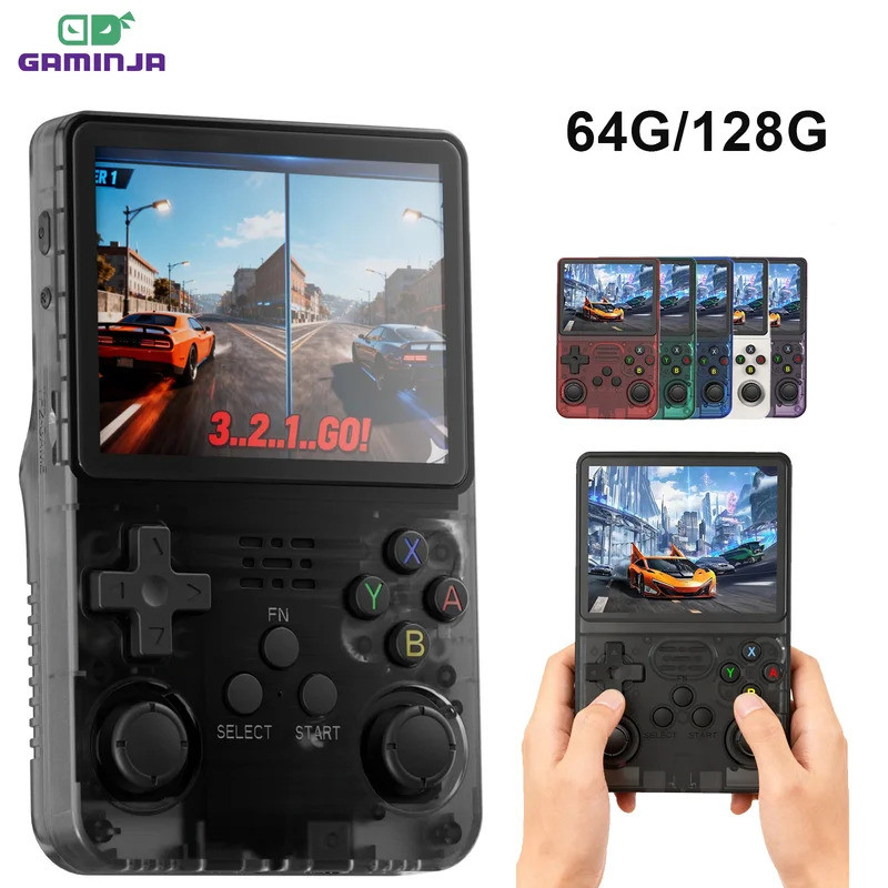 R36S 遊戲復古手持遊戲機 3.5 英寸 IPS 屏幕內置 64GB/128GB 內存經典遊戲手持遊戲機