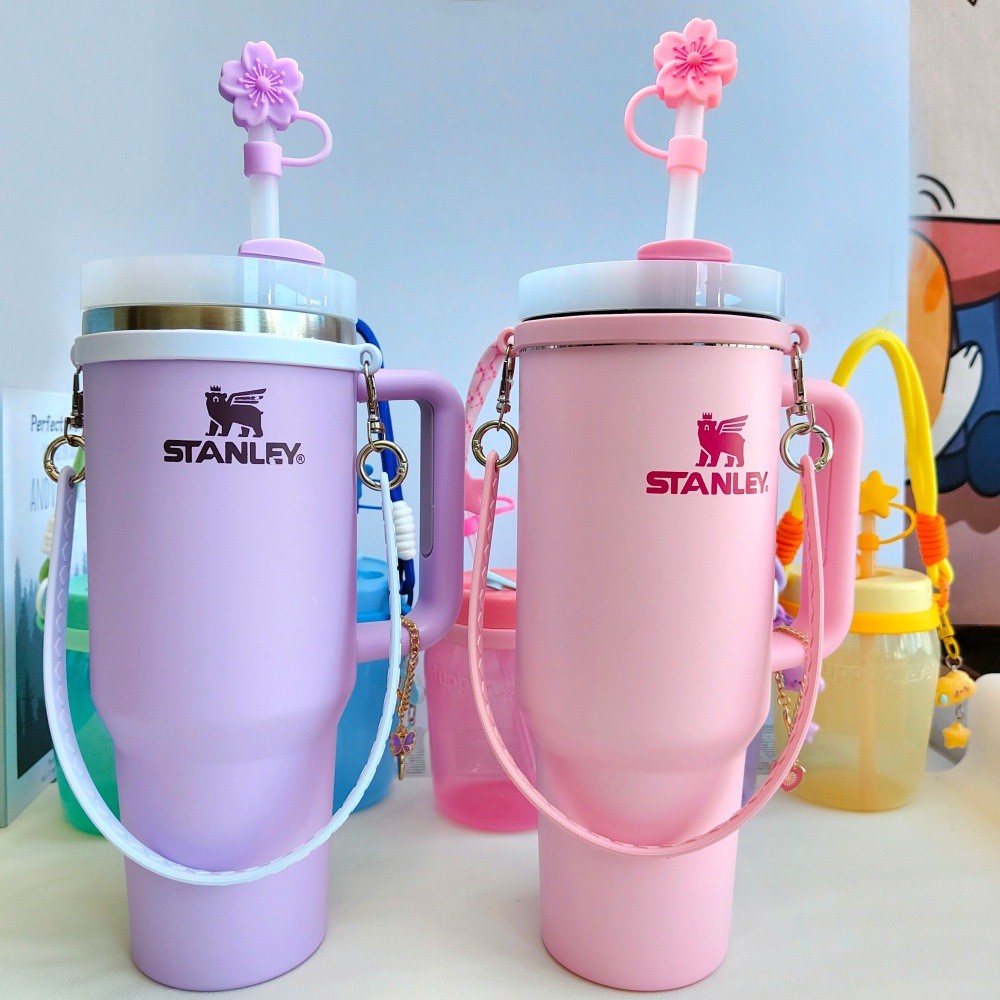 【矽膠杯繩套裝】適用Stanley保溫杯掛繩  水杯提繩杯圈 水杯提手 杯圈 吸管帽