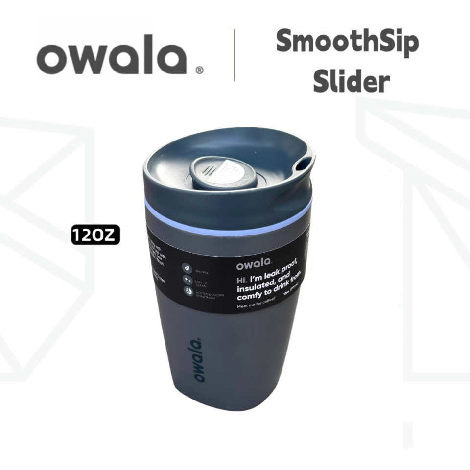 Owala 不銹鋼咖啡杯 - 12 盎司和 20 盎司保溫旅行杯,適用於熱咖啡和冰飲料、防漏滑蓋、不含 BPA 和可重複