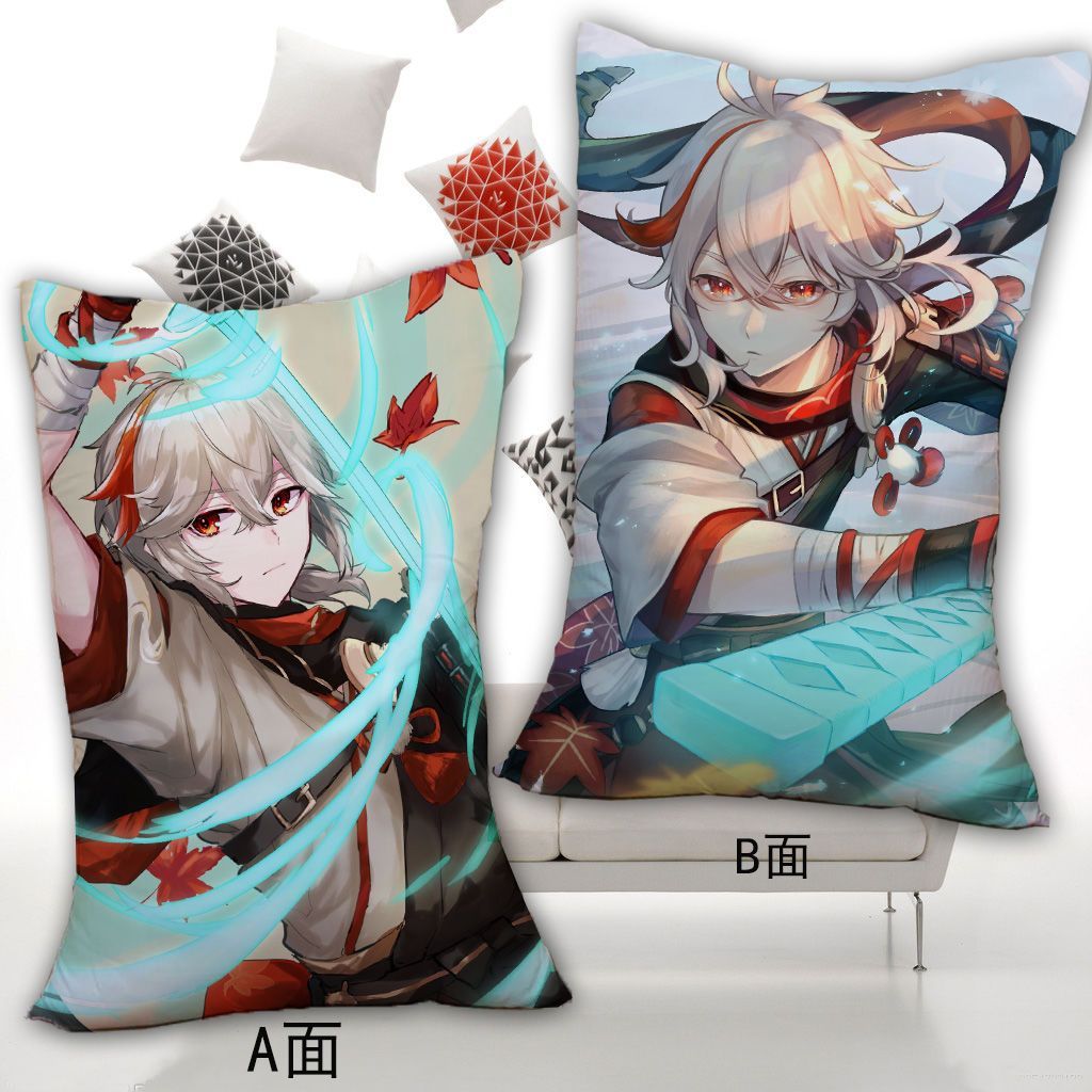 【酷town】原神動漫周邊沙發靠墊長方形客廳靠背抱枕靠枕楓原萬葉半身枕雙面|遊戲|動漫|周邊|原神|楓原萬葉