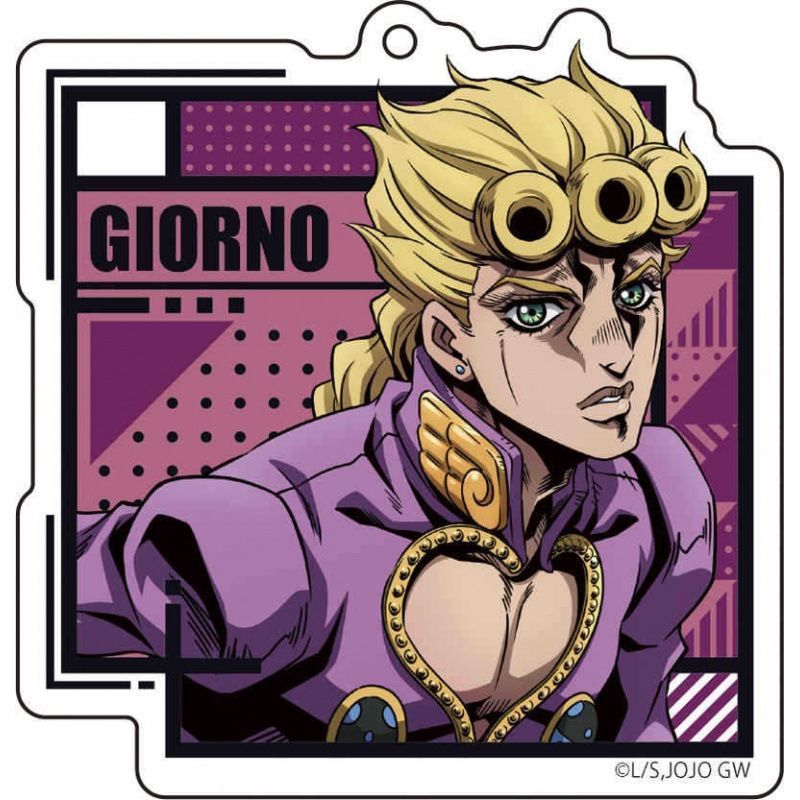JOJO 喬喬 JOJO的奇妙冒險 鑰匙圈 動漫周邊 JOJO的奇妙冒險黃金之風 亞克力鑰匙扣 書包掛件