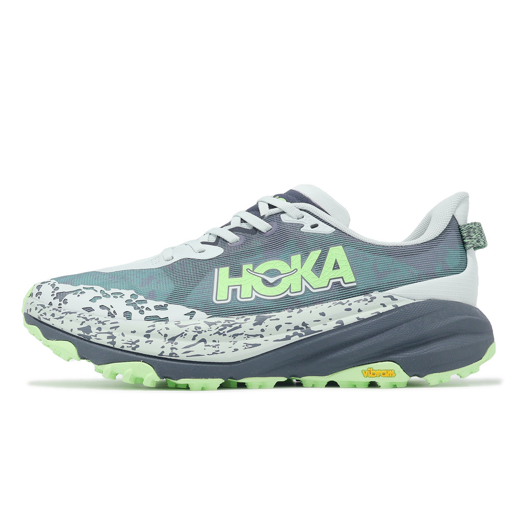 Hoka 越野跑鞋 Speedgoat 6 2E 戶外 緩震 黃金大底 淡藍 男鞋 [ACS] 1147830DRPL