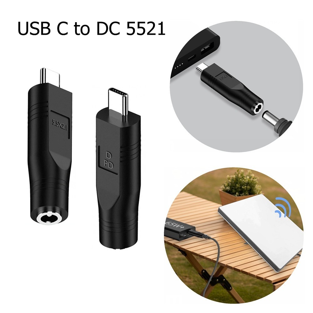 1/2PCS USB C 到 DC 電源適配器,適用於 Starlink Mini PD100W USB C 公頭到 D