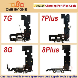 適用於 iPhone 7 8 Plus 7P 8P 白色黑色 USB 充電器底座連接器的充電埠排線,帶麥克風維修零件