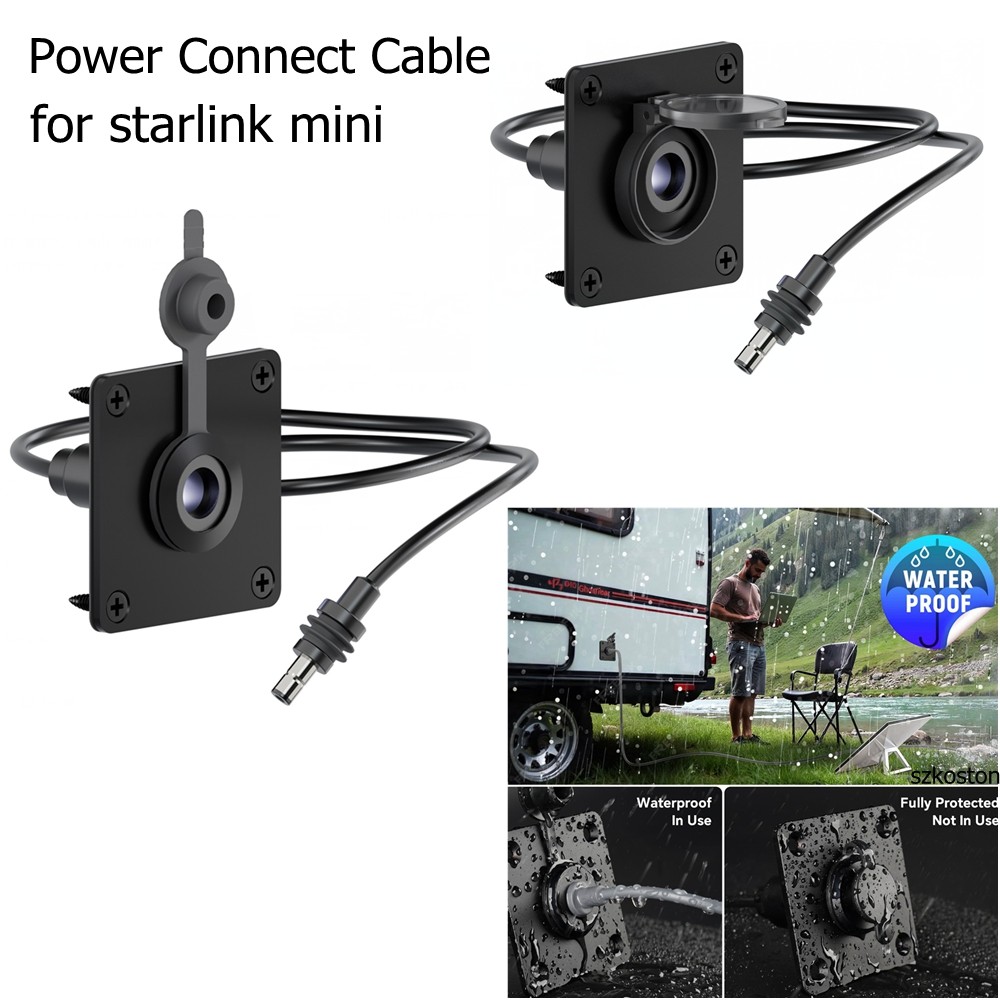 Starlink Mini 防水壁式插座直通,鋁製 DC 5.5 x 2.1 母頭電源連接器插座/端口 - 非常適合 R