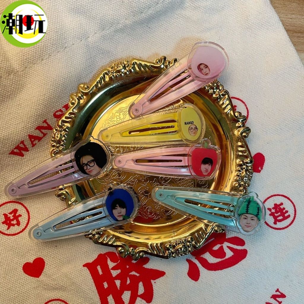 潮玩💦ENHYPEN周邊 偶像周邊 ENHYPEN水果明星周邊髮卡diy卡通bb亞克力髮夾可愛應援髮飾