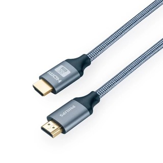 PHILIPS 飛利浦 1.5M HDMI 2.1 公對公 旗艦款鋁合金 Braided 傳輸線 SWV9115