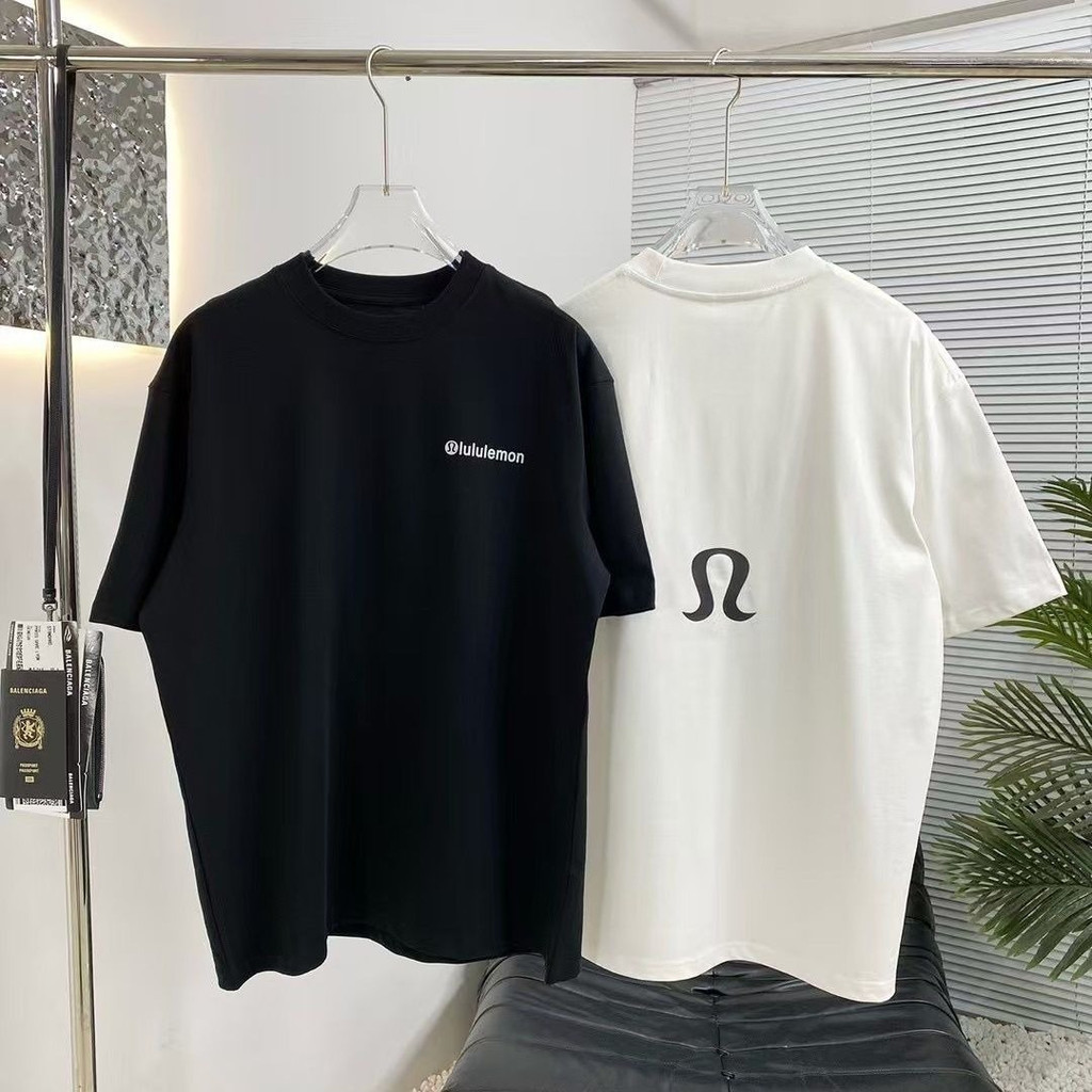 Lululemon 運動休閒 T 恤簡約印花純棉超大中性街頭風格 3.18