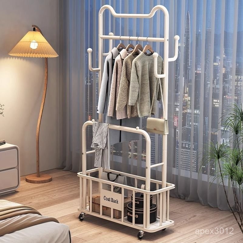 衣架落地臥室家用掛衣架可移動輕奢晾衣架室內衣服架子簡易衣帽架