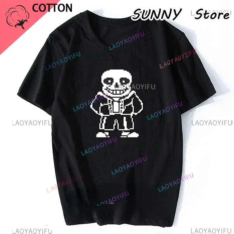 Papyrus 印花 T 恤 Game Undertale T 恤 Skull Brother Sans 和 T 恤短袖