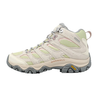 Merrell 登山鞋 Moab 3 Mid WP 女鞋 米綠 防潑水 中筒 黃金大底 ML00003600 [ACS]