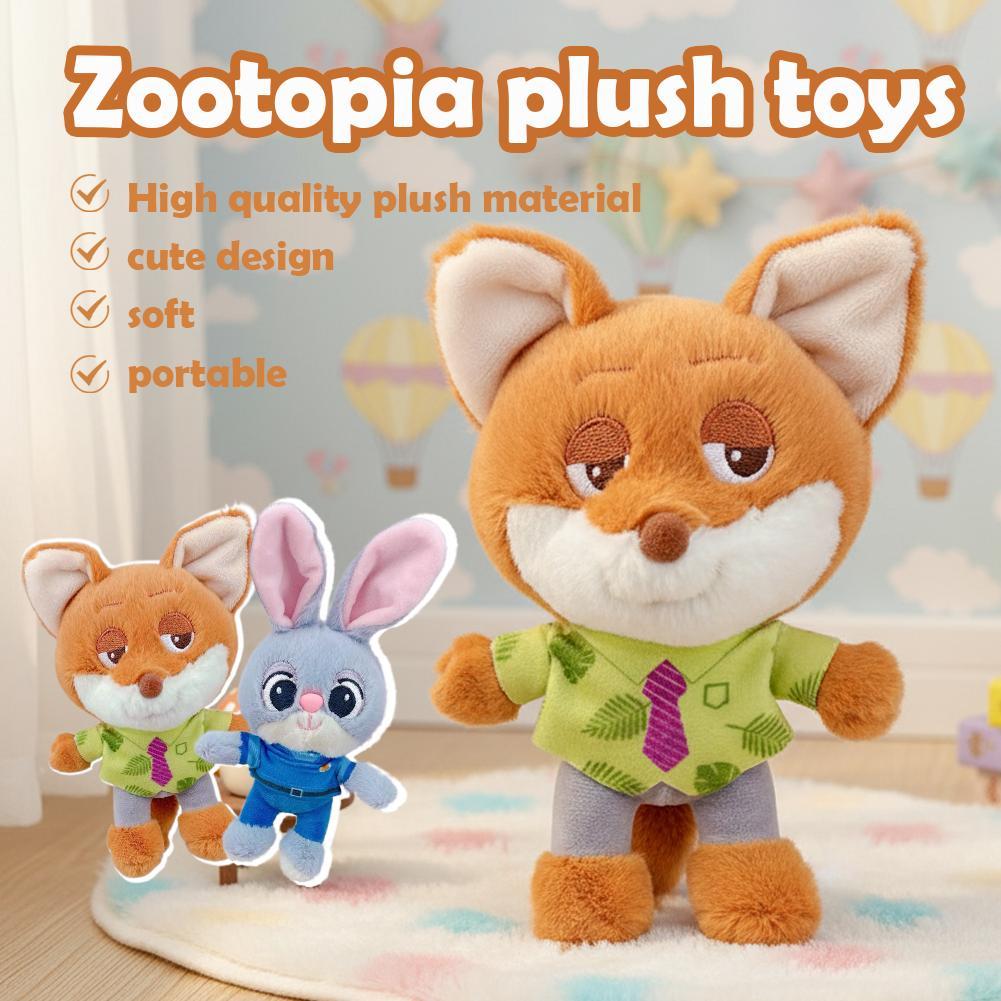 可愛可愛的毛絨兔子朱迪鑰匙扣娃娃,尼克·懷德魅力,鑰匙扣包狐狸娃娃 P1e9