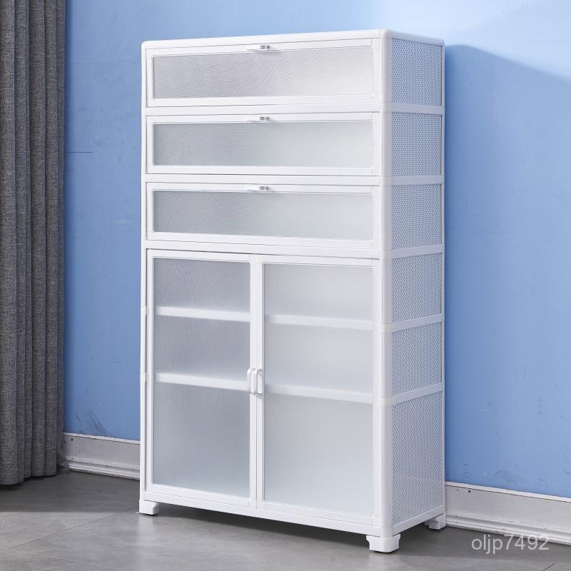 碗櫃鋁合金櫃茶簡約櫃物收納櫃子餐窄陽臺邊水櫃廚房客廳儲櫃家用 UBOA