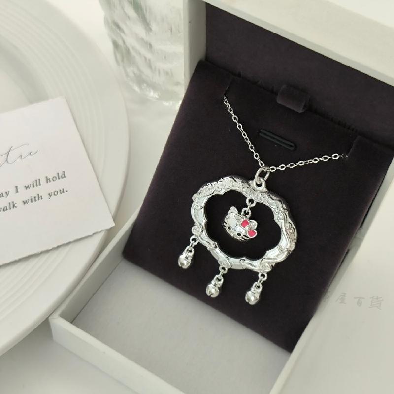 🔥臺灣出貨🔥三麗鷗凱蒂貓平安鎖項鍊流蘇KT貓可愛甜美精緻簡約平安鎖卡通鈴鐺 三麗鷗吊飾 三麗鷗聯名 三麗鷗項鏈