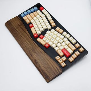 【鍵盤手託護腕墊 適用Keychron Q14 Pro】鍵盤掌託丨手腕支撐墊 鍵盤腕墊 胡桃木 7鍵 桌面腕墊 電腦打字