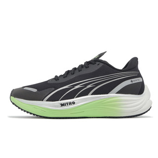 Puma 慢跑鞋 Velocity Nitro 3 GTX 女鞋 黑綠 防水 路跑 氮氣中底 ACS 37980201