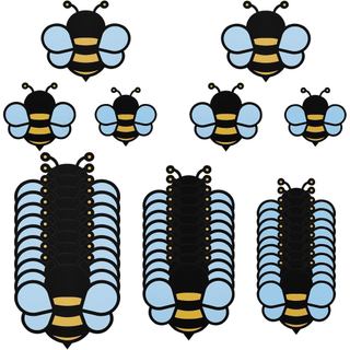60 件裝蜜蜂鏤空公告板 Abejas para 裝飾蜜蜂裝飾蜜蜂教室裝飾蜜蜂裝飾派對家居牆壁裝飾,3 種尺寸