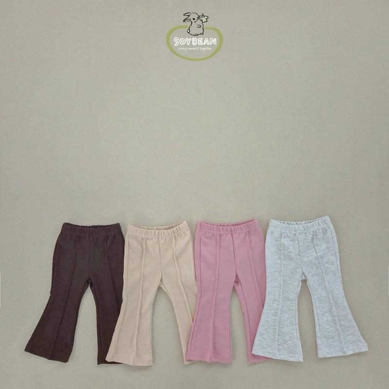 [現貨] Soybean | 24'🍁細褶線條微喇叭褲（粉S)