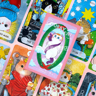 📓桃園出貨📓 胖乎乎的小貓 小胖貓塔 卡牌 韋特系 10.3*6cm chubby cat tarot