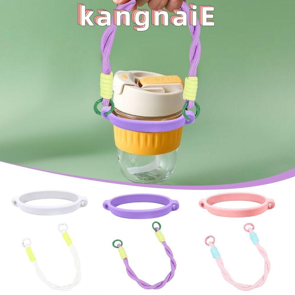 KANGNAI 水瓶吊帶架,DIY 瓶套水杯帶,創意便攜式水杯把手帶矽膠環帶水瓶把手用於 Owala 水瓶