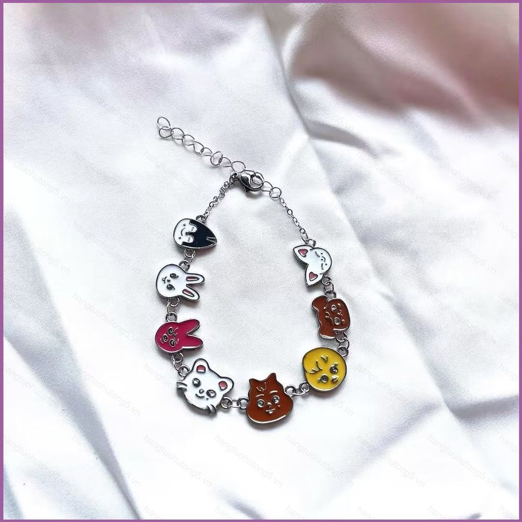 HT5 Stray Kids SKZOO Wolf Chan Chris 可愛卡通串珠手鍊合金首飾 K-pop Idol