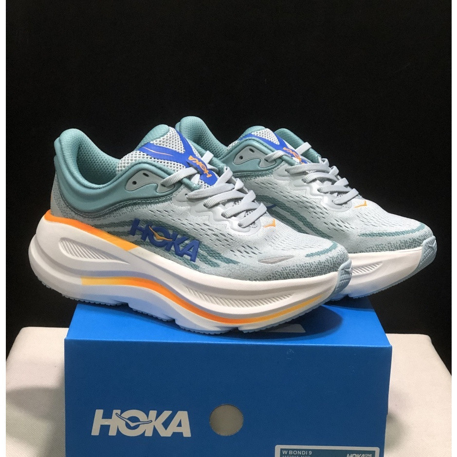 XMVL HOKA Bondi 9緩震跑鞋，適合所有年齡段和性別，輕便透氣設計，型號BO24 YGXB。