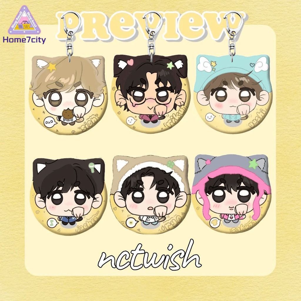 現款免運🔥NCT周邊 愛豆周邊 NCTwish周邊全員貓耳亞克力鑰匙扣應援物料掛件高顏值包掛飾朋友 明星周邊