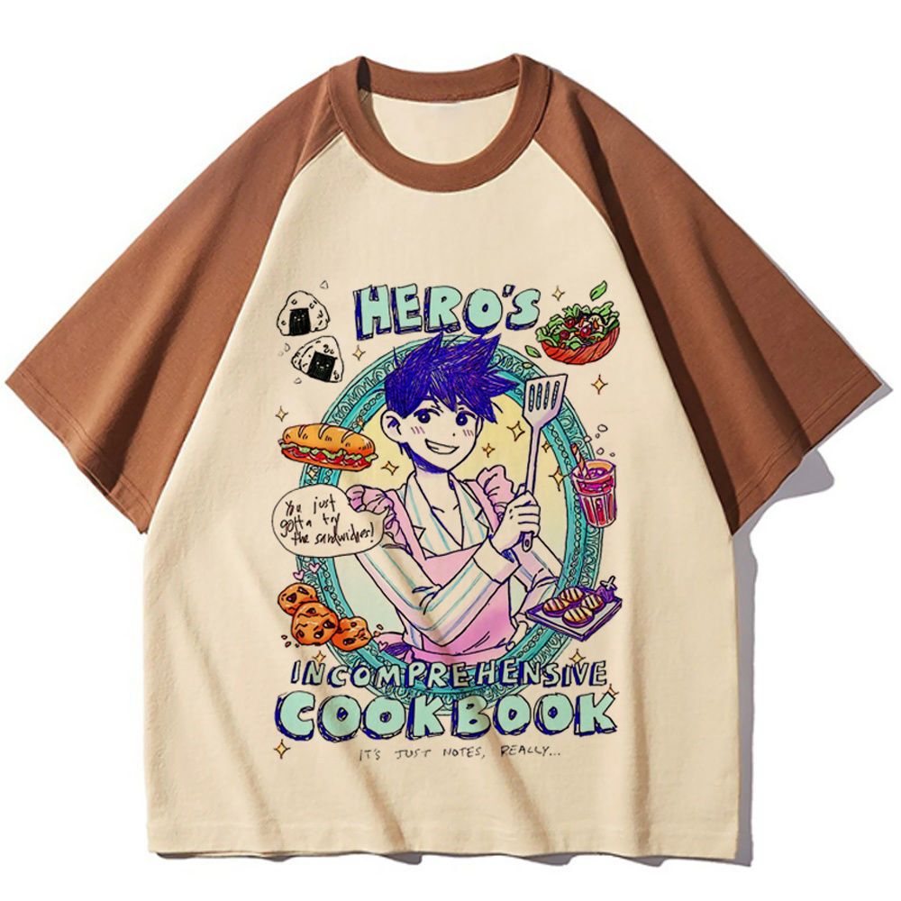 Omori t恤女嘻哈唯美數碼原宿t恤Grunge 80年代圖形七彩韓服大學